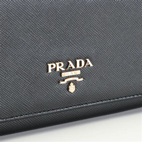 prada portafoglio pattina wallet 1m1132|Black Large Saffiano Leather Wallet .